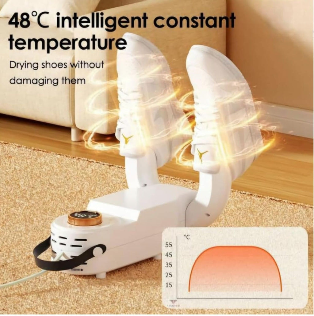 Folding Electric Boot Sneaker Dryer with Adjustable Timer, Portable Shoe Warmer, Fast Drying for Wet Shoes, Best Gift for Athletic Use
